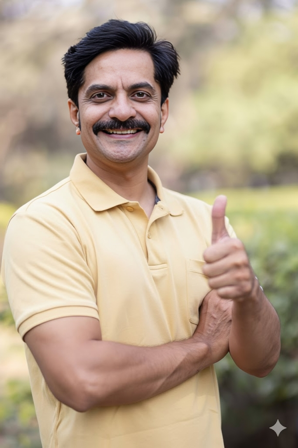 Distributor with thumbs up